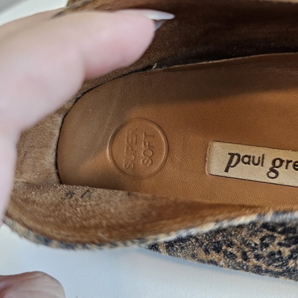 Paul Green Dara Loafer Safari Tan Flat Penny Loafer Leather Leopard Cheetah 6.5 - Picture 9 of 11